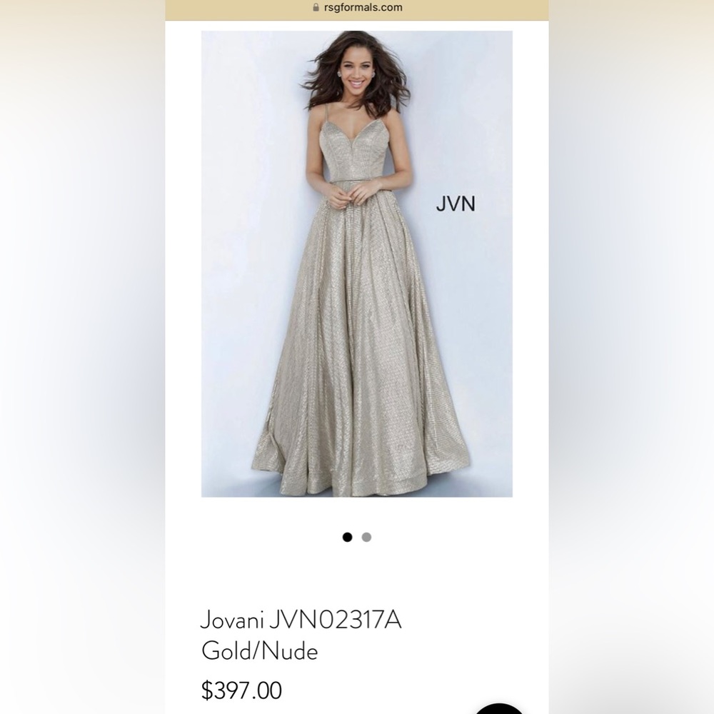 Jovani Gold/Nude Dress